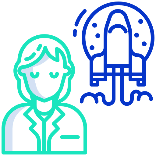 Scientist astronomer woman scientist icon