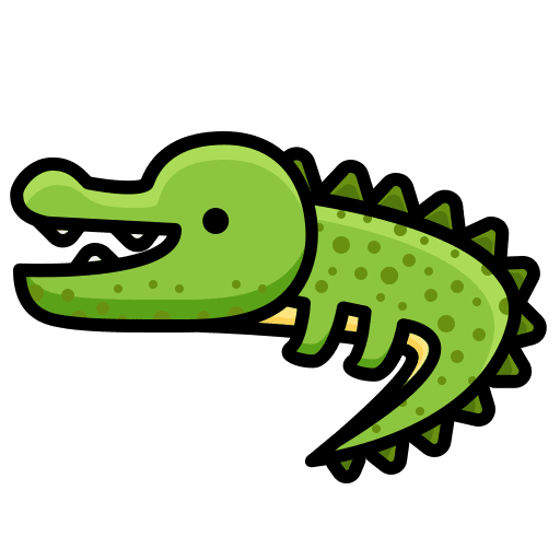 Crocodile wild life reptile zoology icon