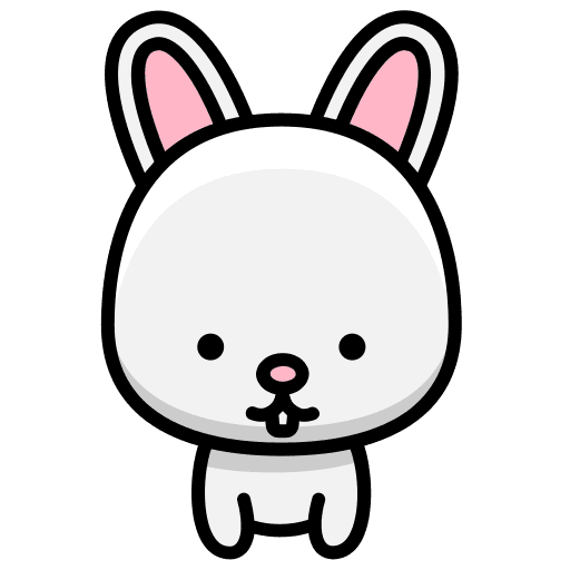 Rabbit bunny magic wand magic trick icon