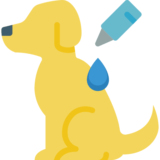 Dog flea treatment dog icon