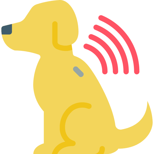 Dog pets tracking dog icon