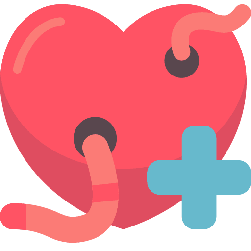 Heartworm pets aid care icon