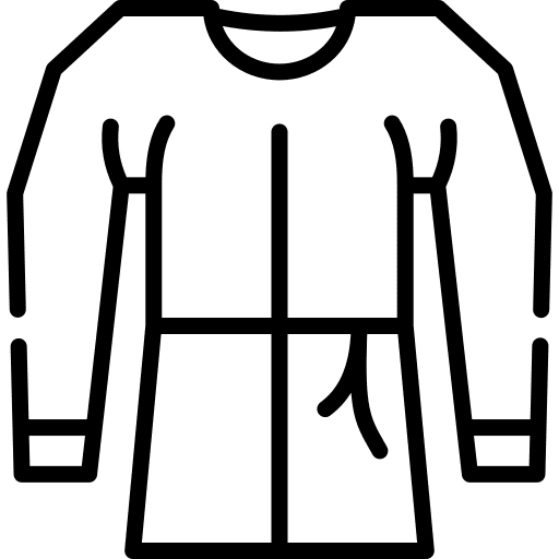 Gown covid protective gown icon