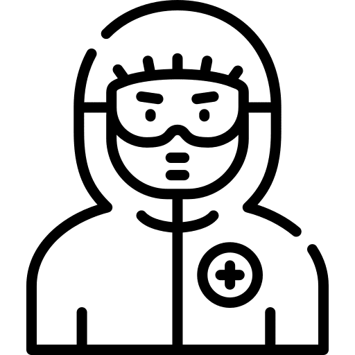 Hazmat hazmat protective clothing covid 19 icon