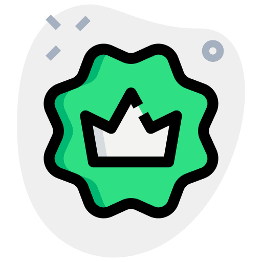 Badge trophy winner crown icon
