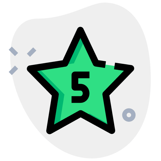 Five best quality star icon