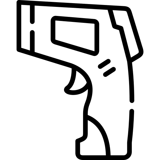 Thermometer hot infrared thermometer gun icon
