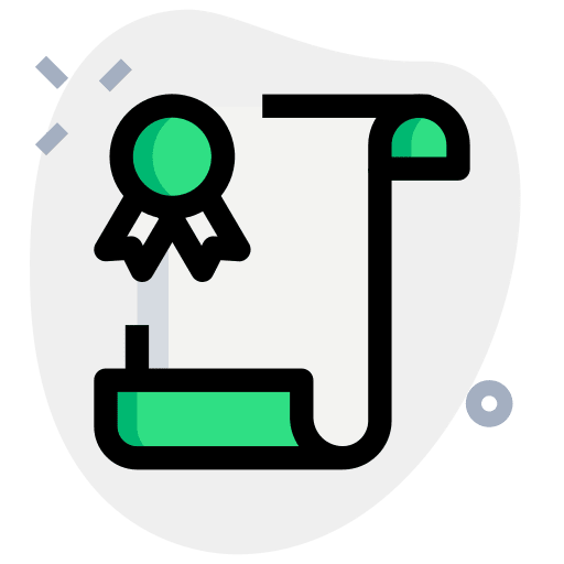 Paper files and folders reward ribbon icon