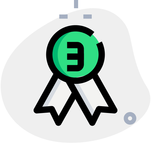 Bronze award third place competition icon