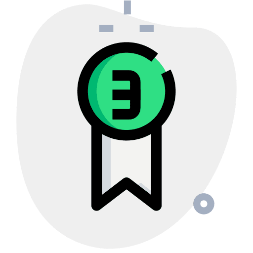 Bronze medal winner competition trophy icon