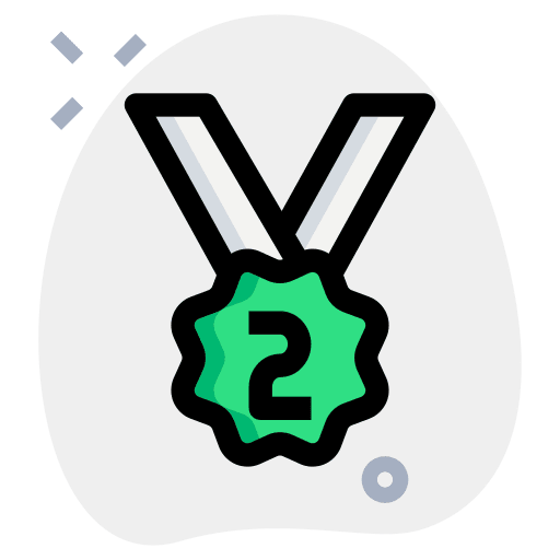Second place medal second place silver medal icon