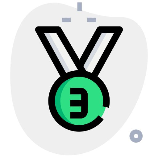 Third place award trophy competition icon