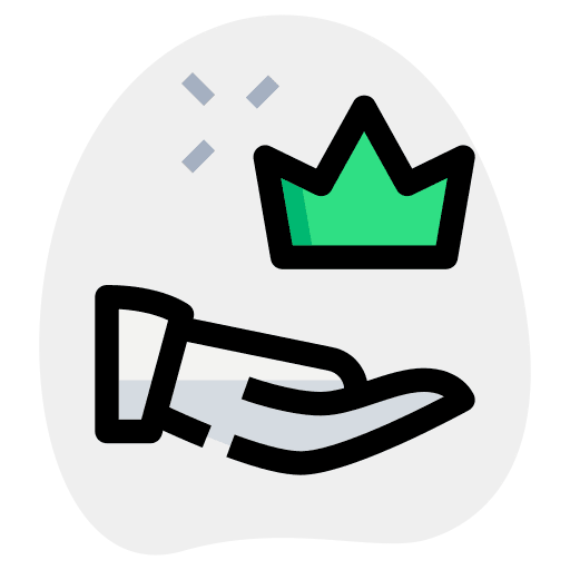 Hand crown best hand icon