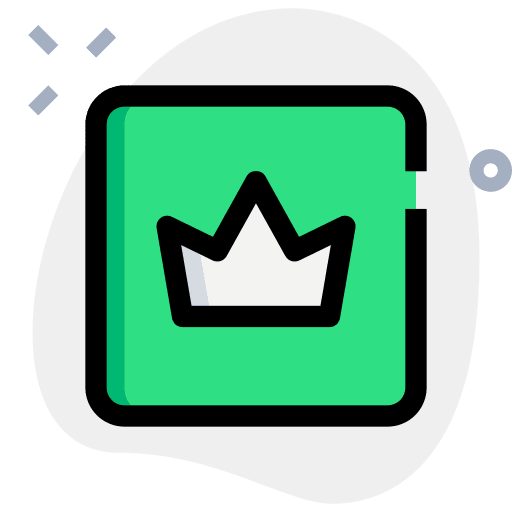 Badge trophy square winner icon