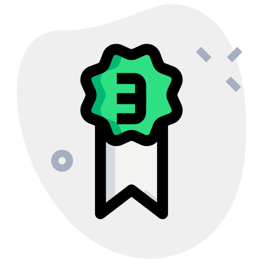 Ribbon sports and competition medal third icon