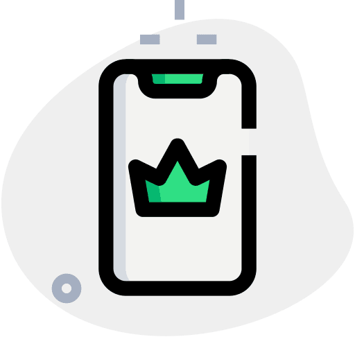 Smartphone winner badge trophy icon