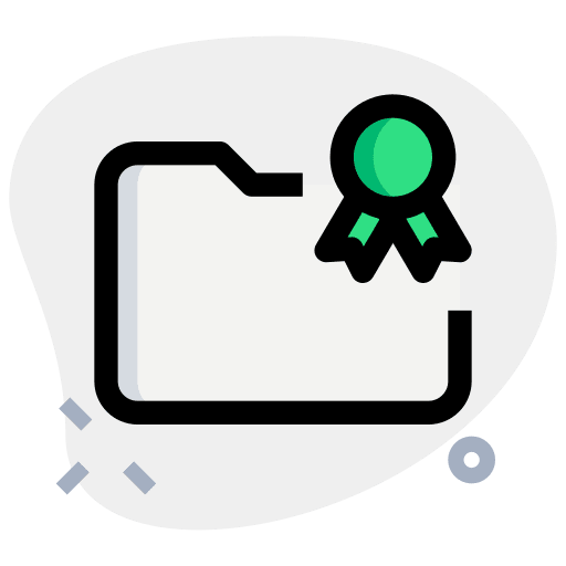 Folder tails shapes medal icon