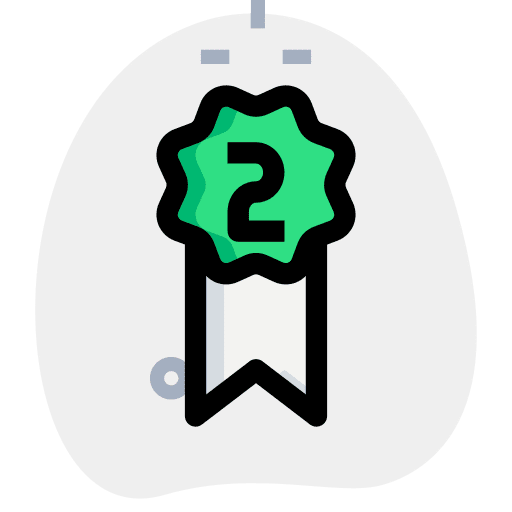 Second prize second prize number two icon