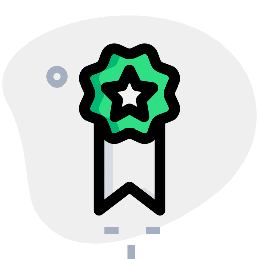 Star award symbol ribbon icon