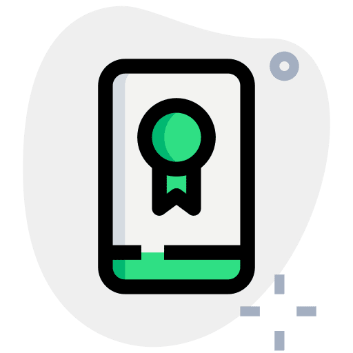 Mobile phones ribbon symbol mobile phones icon