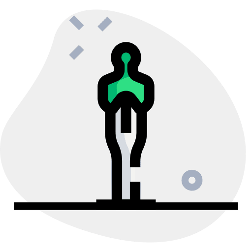 Trophy award winner academy icon