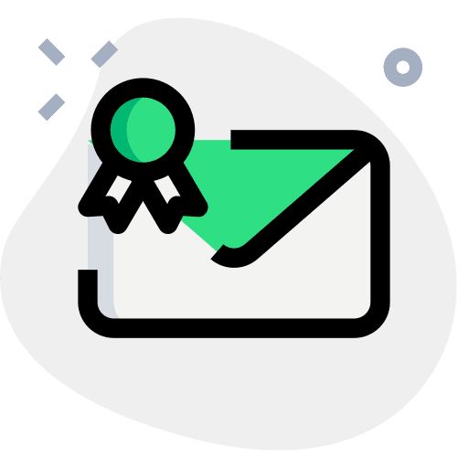 Envelope tails medal ribbon icon