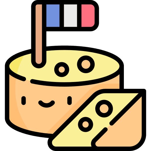 Cheese gastronomy food france icon