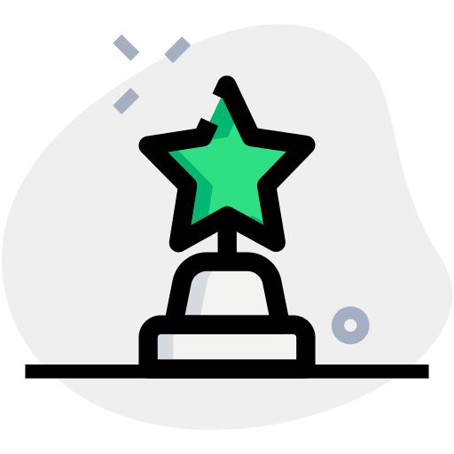 Starred winner sports and competition award icon