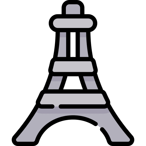 Eiffel tower travel architecture and city landmark icon