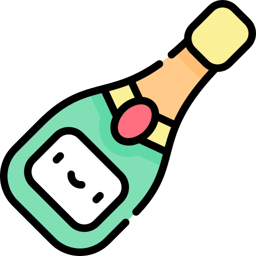 Champagne party alcoholic drinks alcohol icon