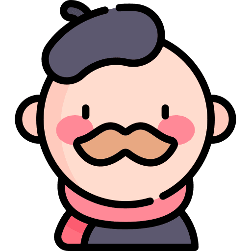 French people man beret icon