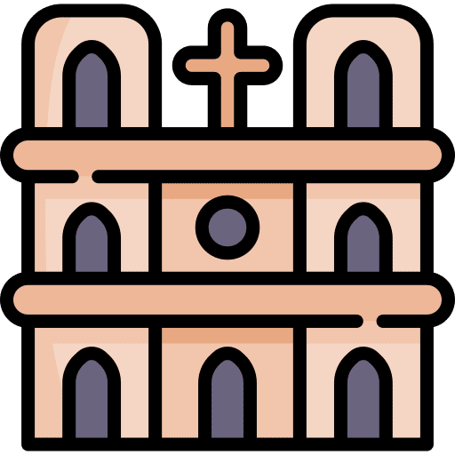 Notre dame monuments architecture and city paris icon