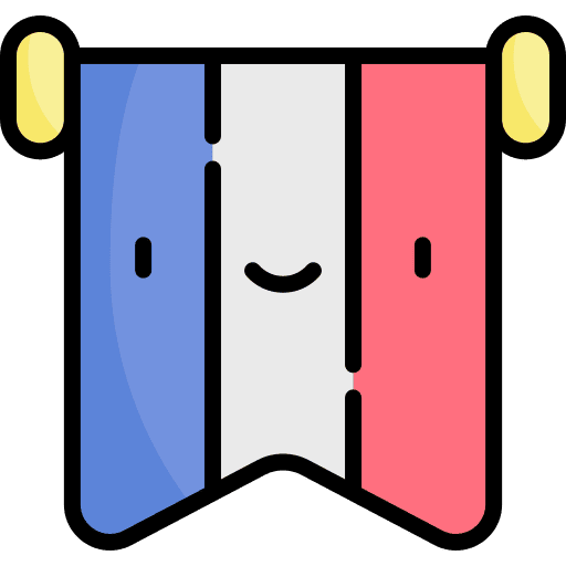 Pennant flag bunting france icon