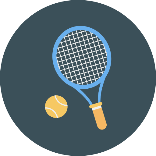 Tennis racket sports and competition racket tennis icon