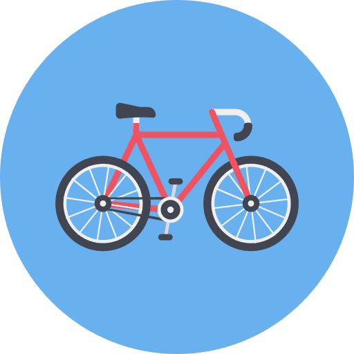 Bycicle sport exercise riding icon