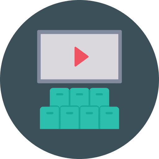 Cinema screen cinema movie theater scene icon