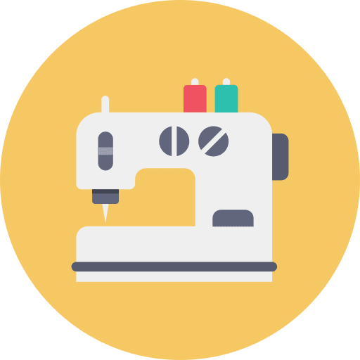 Sewing machine hobbies and free time sewing machine stitching icon