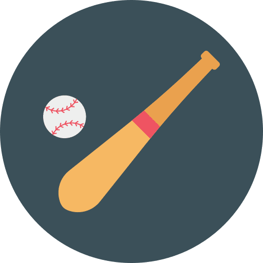 Baseball bat sports and competition baseball ball competition icon