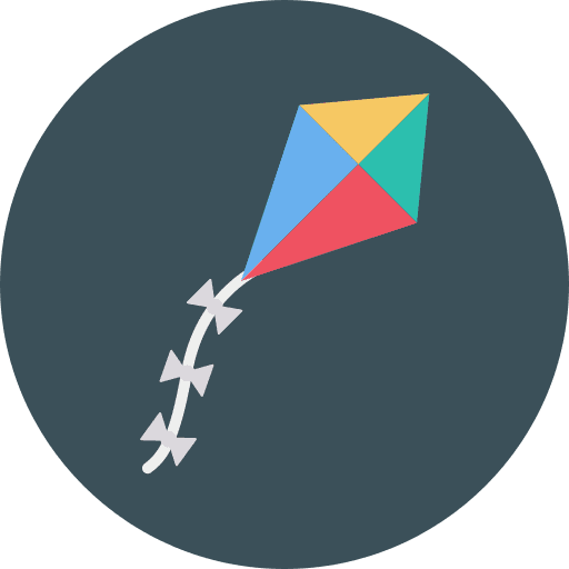 Kite hobby fun free time icon