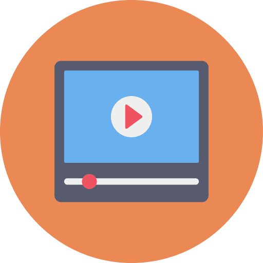 Multimedia movie hobbies and free time play button icon