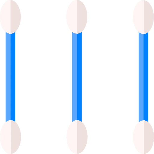 Cotton buds healthcare and medical cotton swabs hygiene icon
