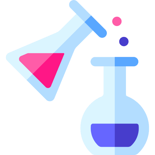 Experiments education test tube erlenmeyer icon