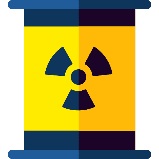 Nuclear nuclear barrel chemical icon