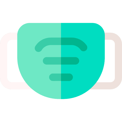 Medical mask healthcare and medical surgeon security icon