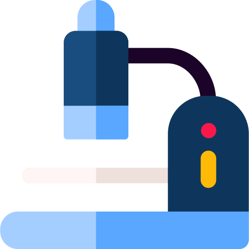 Microscope education science observation icon