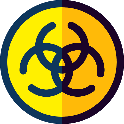 Biohazard sign industry signaling biohazard sign icon
