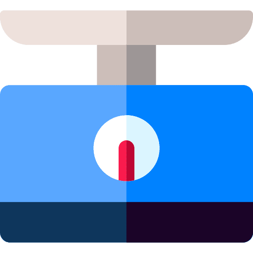Weighing scale healthcare and medical weighing scale stand icon