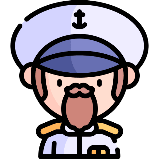 Captain naval captain professions and jobs icon
