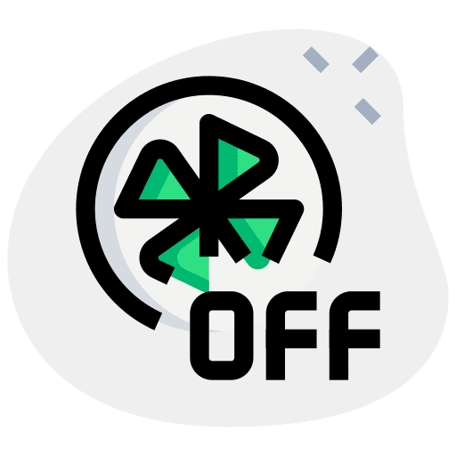 Off refreshing cool ventilation icon