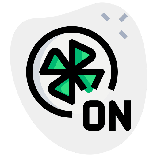 Turn on cooling ventilation fresh icon